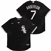 White Sox 7 Tim Anderson Black 2020 Nike Cool Base Jersey,baseball caps,new era cap wholesale,wholesale hats